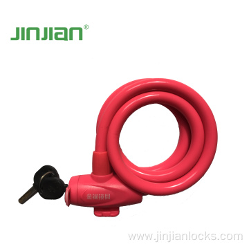 PVC coated coil steel cable key bike lock